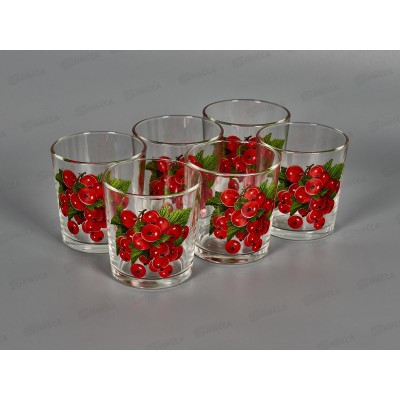 Набор стаканов "Ода" (Красная смородина) 6шт 250мл *6 1249 Набор стаканов "Ода" (Красная смородина) 6шт 250мл *6 1249