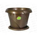 Кашпо &quotФлориана&quot 5,4л Д270 С387 золотое с поддоном *8
