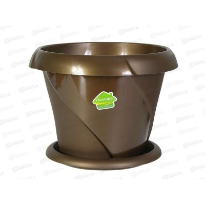 Кашпо &quotФлориана&quot 5,4л Д270 С387 золотое с поддоном *8