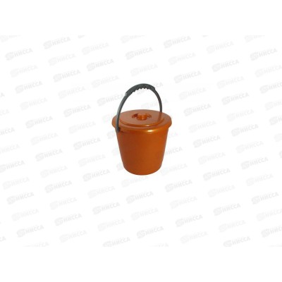 Ведро 5л с крышкой КОЛОР С402К оранжевое *17