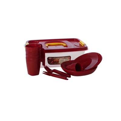 Набор на ШашлычОк на 4 персоны рубиновый ИНТ *5 Набор на ШашлычОк на 4 персоны рубиновый ИНТ *5