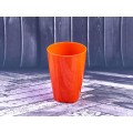 Стакан пластмассовый 380мл оранжевый *40  ИНТ