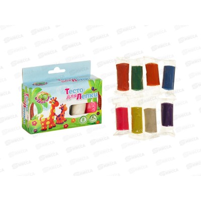 Тесто для лепки 8 цветов по 200гр в коробке П102 *36 Тесто для лепки 8 цветов по 200гр в коробке П102 *36