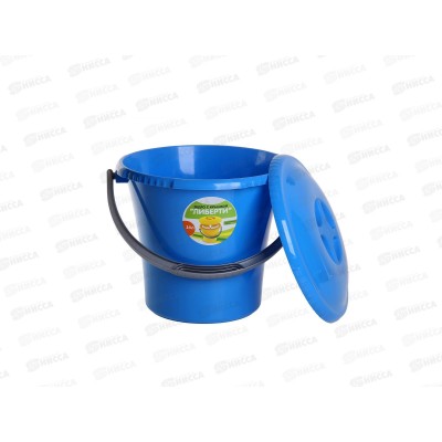 Ведро 14л с крышкой Либерти С605К голубое *11 Ведро 14л с крышкой Либерти С605К голубое *11