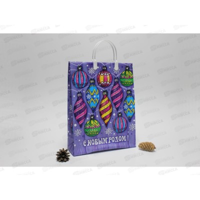 Сумочка пластиковая мягкий Новый Год 30*40 Диковина *40