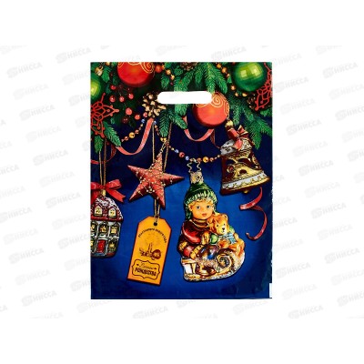Пакет пробивной Новый Год 31*40 В гостях у елочки *50/500