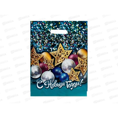 Пакет пробивной Новый Год 31*40 Стеклярус *50/500