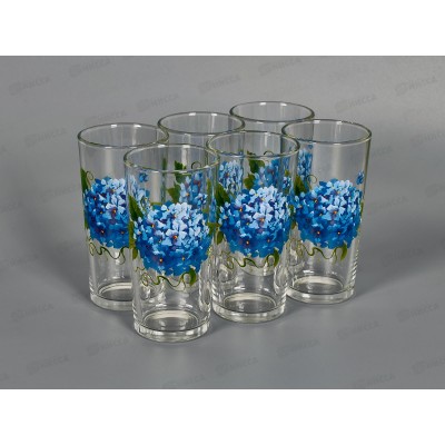 Набор стаканов "Ода" (Гортензия) 6шт 230мл *6 1256 Набор стаканов "Ода" (Гортензия) 6шт 230мл *6 1256
