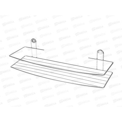 Полка настенная 1-ярусная хром АЛТ 45С *16