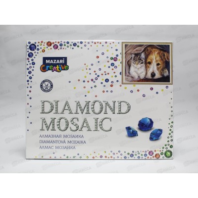 Алмазная мозаика MAZARI Котенок и щенок-3,40х50см,1диз, M-11263 Алмазная мозаика MAZARI Котенок и щенок-3,40х50см,1диз, M-11263