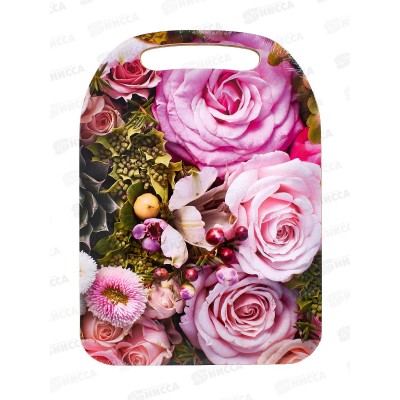 Доска разделочная дерево &quotРозовые&quotцветы  К-54 *22