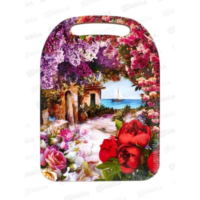 Доска разделочная дерево &quotЦветы, море&quot  К-201 *22