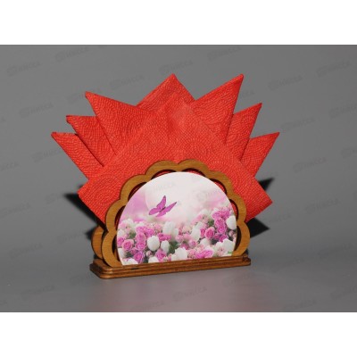 Салфетница &quotРозы&quot дерево Б-19