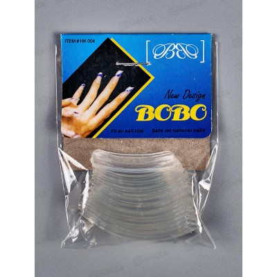 Типсы прозрачные на черном bobo 784 *24