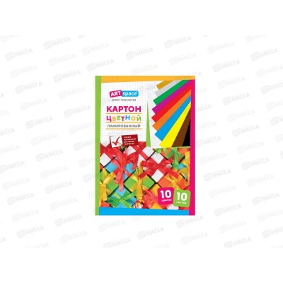 Цветной картон А4 ArtSpace 10 листов, 10 цветов, Нкл10-10_6103 *30 Цветной картон А4 ArtSpace 10 листов, 10 цветов, Нкл10-10_6103 *30