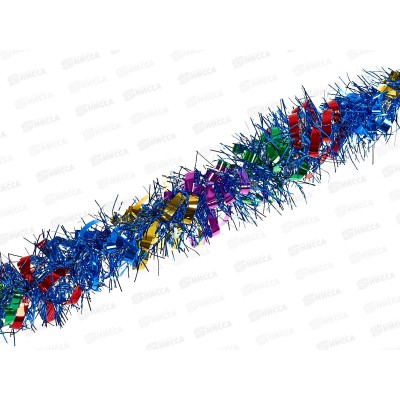 Мишура, 8см х 2м, AL-3331 синий ассорти  *200