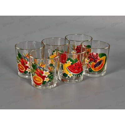 Набор стаканов &quotОда&quot (Тропические фрукты) 6шт 230мл *6 1249-6