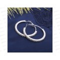 Серьги-кольца &quotPrincess" дорожка 4см 2531304