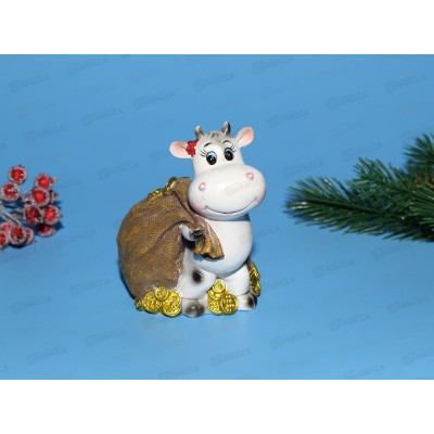 Копилка  &quotКорова с мешком&quot 10х9х7,5см, KS22-9168   АТМ