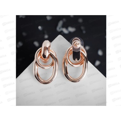 Серьги металл &quotГеометрия&quot овалы на кольце 4941463