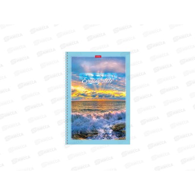 Тетрадь 80листов клетка Hatber Закаты, греб.066121 А4 *4/28 Тетрадь 80листов клетка Hatber Закаты, греб.066121 А4 *4/28