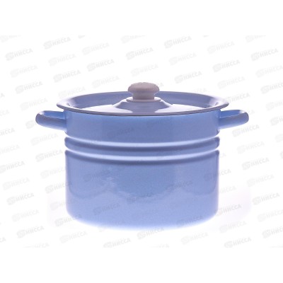Кастрюля 8,0л цилиндрическая серо-голубая с пластмассовой кнопкой С41620.ЗСГ *2 Кастрюля 8,0л цилиндрическая серо-голубая с пластмассовой кнопкой С41620.ЗСГ *2
