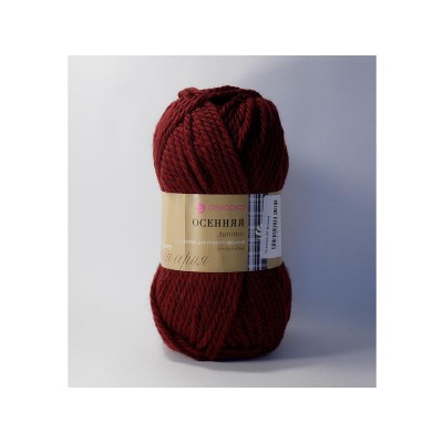 Пряжа Осенняя бордо шерсть/акрил 200гр 150м 07 Пряжа Осенняя бордо шерсть/акрил 200гр 150м 07