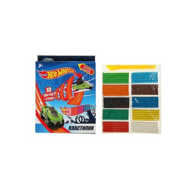 Пластилин 10цветов 200г CENTRUM Hot Wheels, картонная упаковка 88619 *30