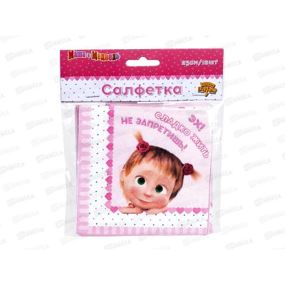 Салфетка Маша Сердца 25см 12шт/G 1502-3258