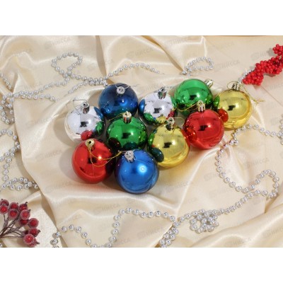 Набор шаров 10шт, 6см пласт (038010)  Ж Набор шаров 10шт, 6см пласт (038010)  Ж