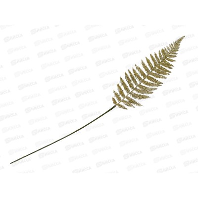 Ветка декоративная &quotЛист папоротника&quot, цвет: золото, EYF18-585. 83х13х0,5см   АТМ
