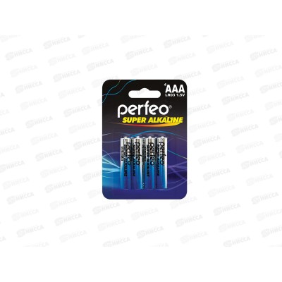 Батарейки Perfeo LR03 4BL  Super Alkaline *4/120/960