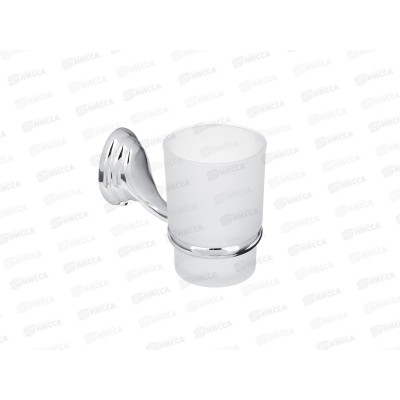 Стакан для зубных щеток SonWelle с креплением хром, стекло 555-002 г Стакан для зубных щеток SonWelle с креплением хром, стекло 555-002 г