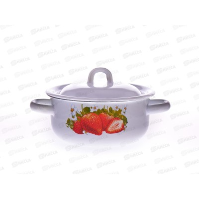 Кастрюля 1,5л цилиндрическая  декорированная С1607