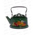 Чайник 3,5л декоративный Зеленый рябчик с петлей (закатн.дно) С2713.з