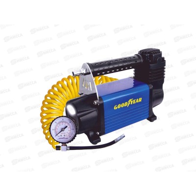 Компрессор воздушный Goodyear GY-50L LED 50л/мин с фонарём, питание от АКБ, съемный витой шланг, сумка для хранения Компрессор воздушный Goodyear GY-50L LED 50л/мин с фонарём, питание от АКБ, съемный витой шланг, сумка для хранения