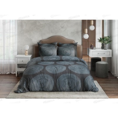 Комплект постельного белья 2,0спальное Поплин НН Инфинити серый
