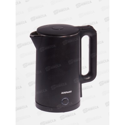 Чайник электрический DO-1245B 2000Вт 1,8л 2-я стенка нержавейка/пластик черный Добрыня Чайник электрический DO-1245B 2000Вт 1,8л 2-я стенка нержавейка/пластик черный Добрыня