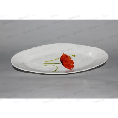 Селедочница 300мм Вырезной край Алый мак 089502 *10 Селедочница 300мм Вырезной край Алый мак 089502 *10