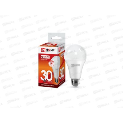 Лампа светодиодная IN HOME LED-A70-VC 30Вт E27 6500К 2700Лм *50