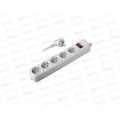 Сетевой фильтр ФАZA  5розеток, 3.0м, FOP-05GS-300 серый *25