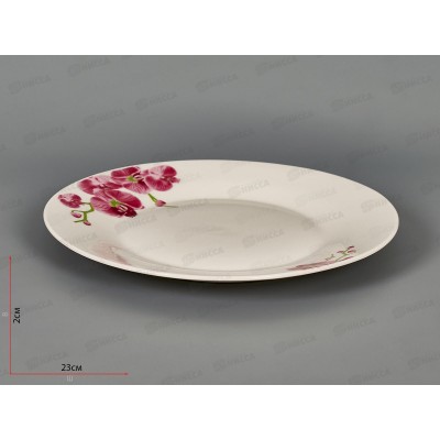 Тарелка плоская круглая d-23 Орхидея 12/48 т9-88837