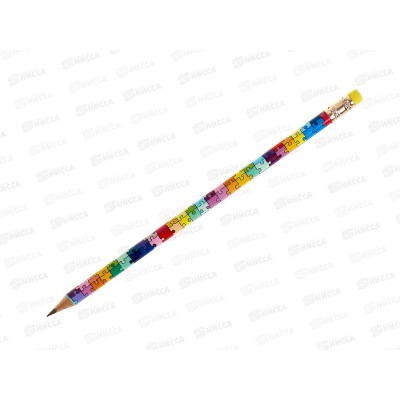 Карандаш чернографитный с ластиком Hatber Puzzle 72111*72/288