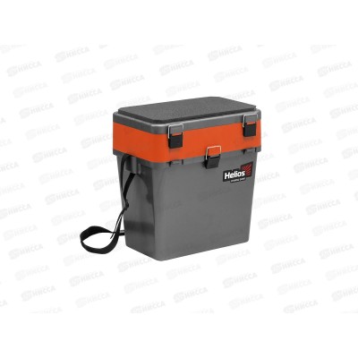 Ящик рыболовный зимний Helios серый/оранжевый 19л 276343