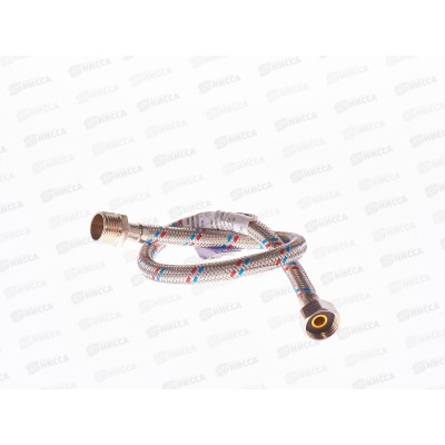 Подводка для воды сталь 1/2" гайка/штуцер 50см Подводка для воды сталь 1/2" гайка/штуцер 50см