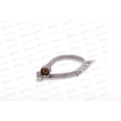 Подводка для воды сталь/ПВХ 1/2" гайка/гайка 30см Подводка для воды сталь/ПВХ 1/2" гайка/гайка 30см