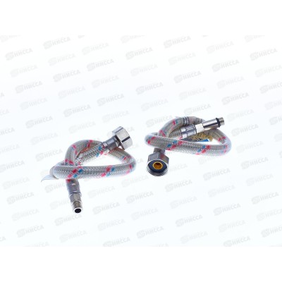 Подводка для смесителя сталь/ПВХ 1/2&quot*М10* 40см пара, M10 40 см