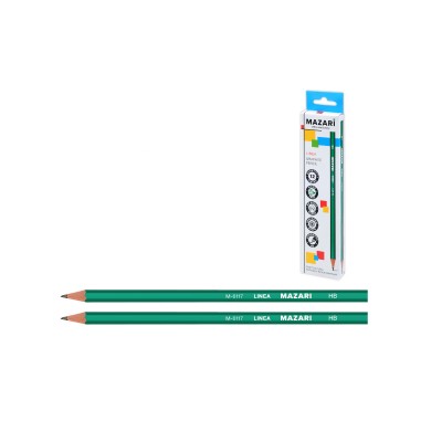 Карандаш чернографитный  MAZARI Linea HB пластиковый, M-6117 *12/72/1152