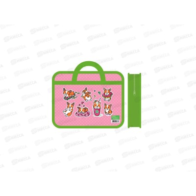 Папка дет. А4 с ручками ПЧЕЛКА Милашки корги 2021 ПМ-А4-25 *30