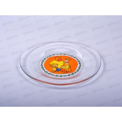 Тарелка стекло 19,6см &quotУмка&quot Оранжевая корова, GP51745ORK  *24
